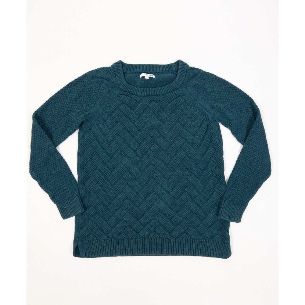 Sonoma Women’s Size Medium Teal Cable Knit Chevron Sweater!